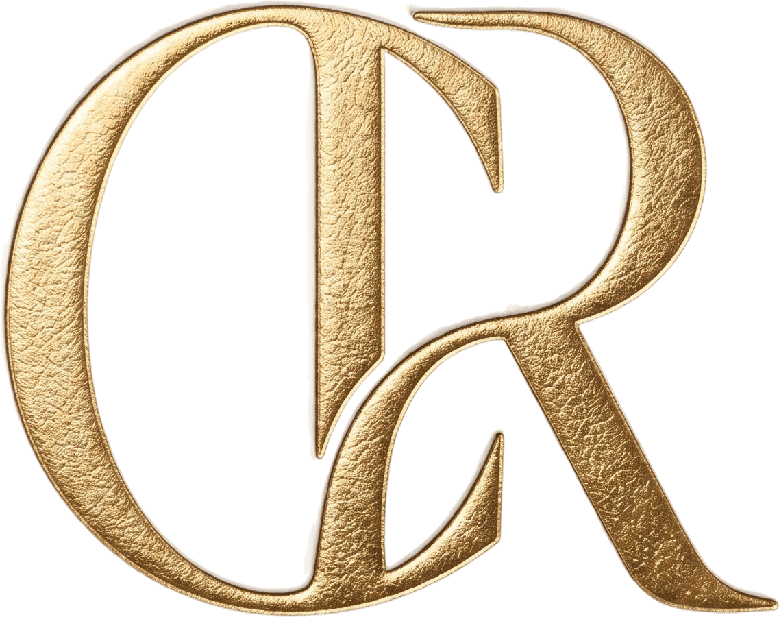 Chhavi and Rahul gold monogram